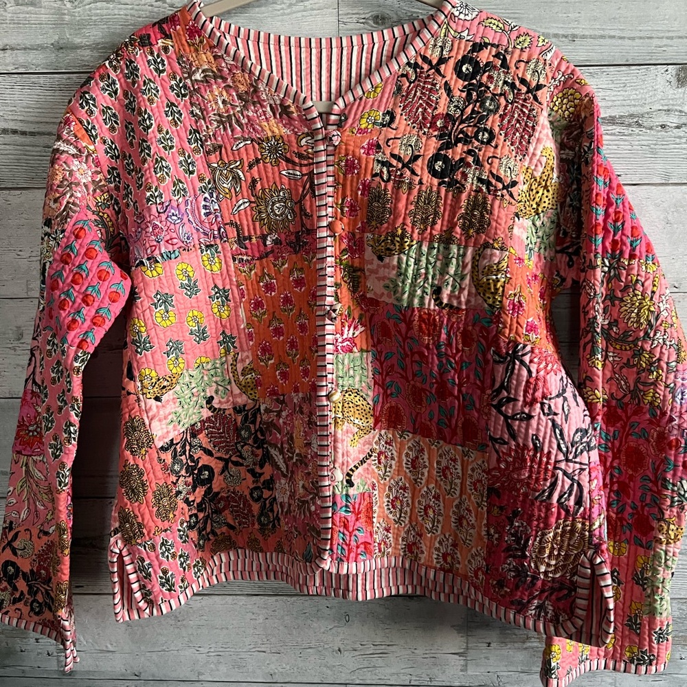 Beautiful Multi Colored Quilted Jacket! - image 1